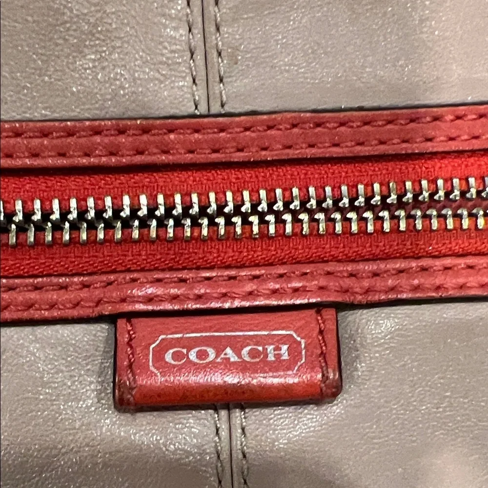 Coach Beige and Coral Crossbody Bag